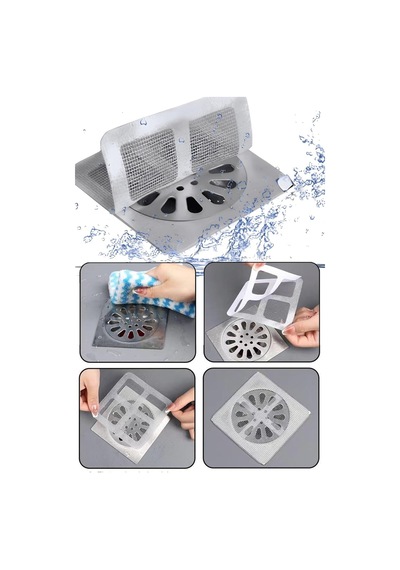 10 Adet Kendinden Yapışkanlı Banyo Gider Filesi Yeni Nesil Lavabo Küvet Gider Süzgeci Diğer