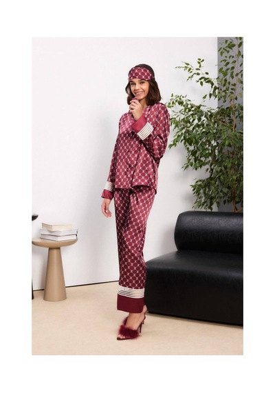 Pierre Cardin Kadın Pijama Takımı 1320.brd Bordo
