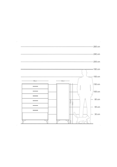 Hyperion Dolap 6 Çekmeceli 88x44x134 Çam-antrasit Çam Hyperion Dolap 6 Çekmeceli 88x44x134 Çam-antrasit Çam