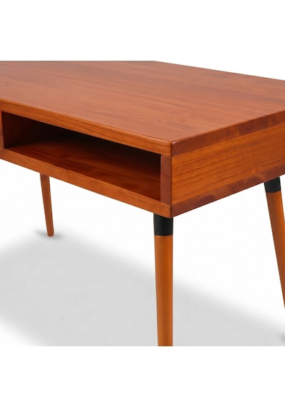 Mobenta Slot Desk: Masif Çalışma & Laptop Masası 2 Gözlü Depolama - 120x60 Bk Bakır