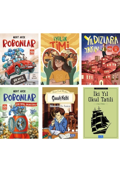 Robonlar ,robonlar 2 , İyilik Timi, Yıldızlara Yakın Ortaokul 6 Kitap Set