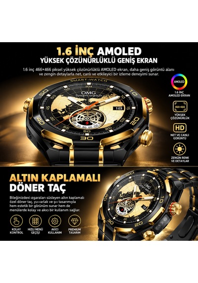 Kalobee Sk55 Pro Aı Yapay Zeka Destekli 3 Kordonlu Akıllı Saat 1.6" Amoled, Bluetooth Görüşme, Ip68, Kablosuz Şarj Kalobee Sk55 Pro Aı Yapay Zeka Destekli 3 Kordonlu Akıllı Saat 1.6" Amoled, Bluetooth Görüşme, Ip68, Kablosuz Şarj