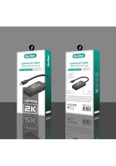 Go Des Gd-8275 Lightning Hdmı 2k Dönüştürücü Adaptör Lightning Av Kablo