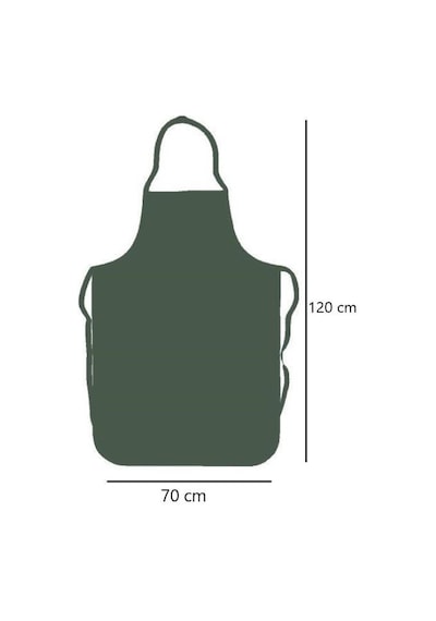 Omnisoft Haki Yeşil Askılı Mutfak Bulaşık Önlüğü Lamineli 70 x120 cm