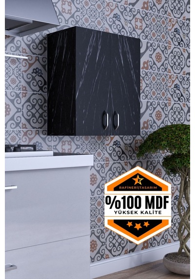 Rafineri Moza Çok Amaçlı Dolap Kapaklı Mutfak Balkon Banyo Mdf Siyah Rafineri Moza Çok Amaçlı Dolap Kapaklı Mutfak Balkon Banyo Mdf Siyah