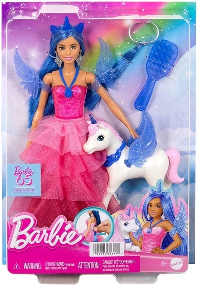 Hrr16 Barbie Mavi Saçlı Prenses Bebek Standart