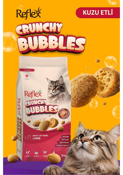Reflex Crunchy Bubbles Kuzu Etli Yetişkin Kedi Maması 10 Kg