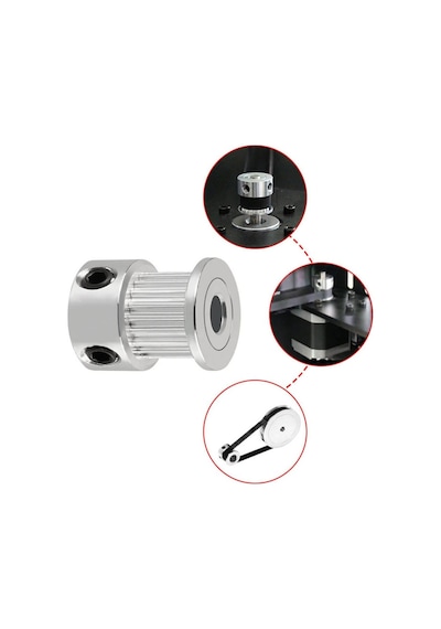 Koodmax Gt2 16x14 Diş 3mm Alüminyum Alaşım Dişli Senkron Zamanlama Kayışı Kasnağı