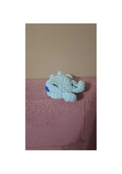 Amigurumi Sakız Şişiren Yengeç Oyuncak Yeşil
