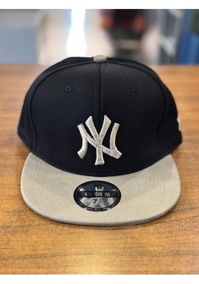 Hamze Ny Yankees Nakışlı Siyah Bej Hip Hop Snapback Rapper Basket Şapka
