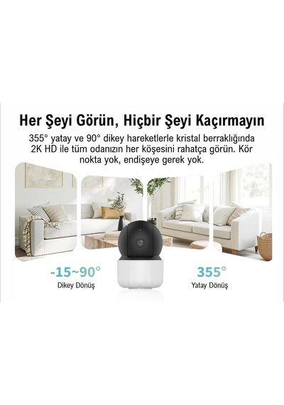 Uniarch Uho-s3e-m5td 5mp İç Mekan Pan & Tilt Wifi Kamera + Ethernet
