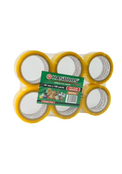 Hasbros 45mmx100 Yards Koli Bandı - 6 Adet 6