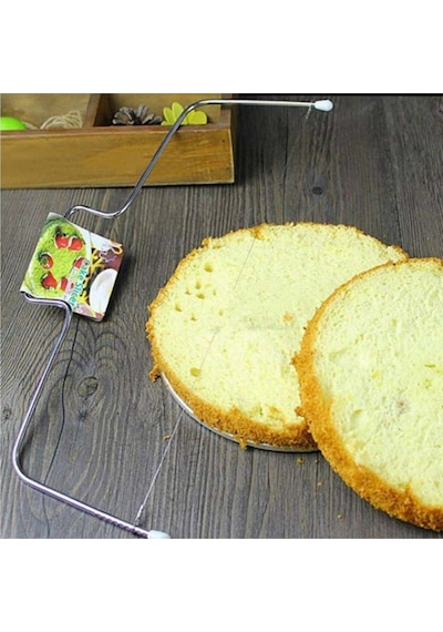 Pratik Pandispanya Kek Pasta Kesme Testeresi Pasta Kek Kesme Ve Dilimleme Aparatı Teli Çelik Gri Diğer