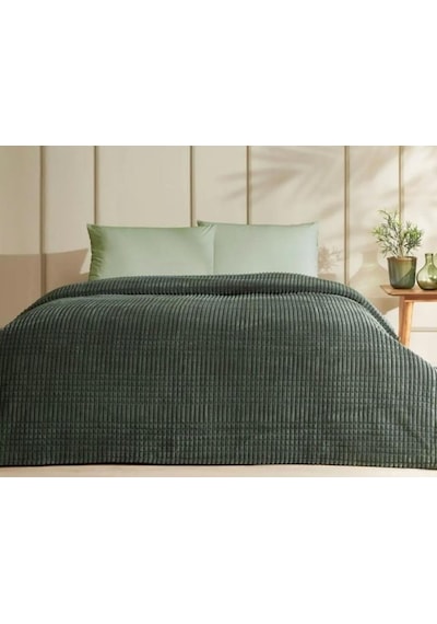 Özdilek Modern Line Çift Kişilik Battaniye Seti 220x240 -piramit Haki
