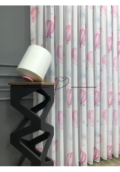 Çocuk Odası Tül Perdesi Baloon Desen Çok Renkli
