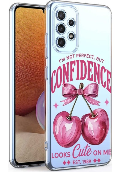 Ceptecepnet Samsung Galaxy A52 İle Uyumlu Özel Tasarım Baskılı Kamera Korumalı Şeffaf Telefon Kılıfı 4