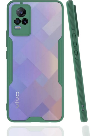 Newface Vivo V21e Kılıf Platin Silikon - Yeşil