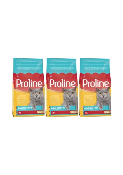 Proline Balıklı Ve Pirinçli Yetişkin Kedi Maması 1,2kg - 3 Adet
