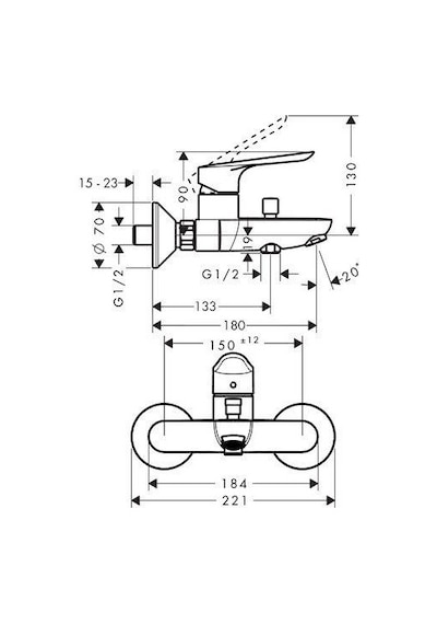 Hansgrohe Logis E Banyo Bataryası