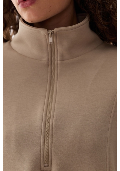 Penti Bej İpeksi Dokunuş Silky Touch Yarım Fermuarlı Sweatshirt