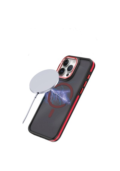 Apple iPhone  Uyumlu,  15 Pro Max Winner Magsafe Kapak - Siyah