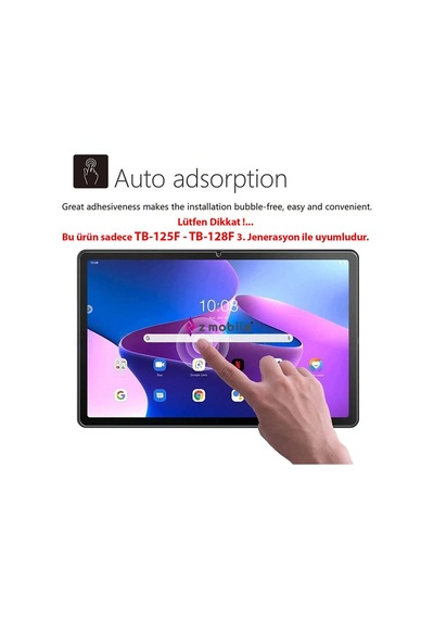 Lenovo Tab M10 Plus Tb-125f - Tb-128f 3. Jenerasyon 2022 Uyumlu Ekran Koruyucu Nano Esnek Kırılmaz