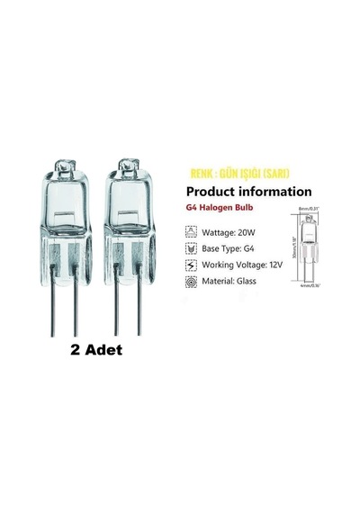 Ebsl6 Ws 12v 20w 2 Adet Electrolux Davlumbaz Aspiratör Fırın Buzdolabı İçin Uyumlu Lamba Ampul Işık Halojen