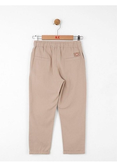Nk Kids Erkek Çocuk Beli Lastikli Duble Paça Pantolon-13978-vizon Vizon