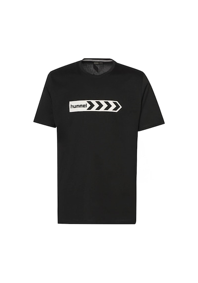 Hummel Armın Coton Basıc Logo T-shırt S/s Siyah Baskılı T-shırt
