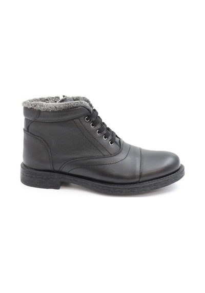 Nesilshoes Nesil Shoes Thrtrk 906 Siyah Hakiki Deri Kauçuk Taban Erkek Bot