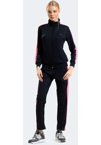 Slazenger  Rifle Kadın Fermuarlı Dik Yaka Cepli Lacivert Eşofman Takımı