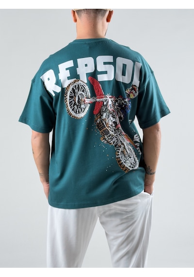 Cocopelli Petrol Yeşili Repsol Erkek T-shirt Coc3009 Yeşil