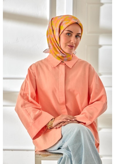Silk Home Velora Eşarp 161001-31 Pudra Vizon, Sarı, Somon, Turuncu, Gri
