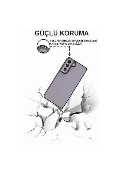 Samsung Galaxy Uyumlu A54 Kapak Metal Kamera Korumalı Arkası Şeffaf Silikon Kılıf