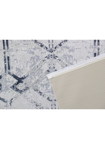 Mariesse Home Modern Desenli Dekoratif Saçaklı Oturma Odası Ve Salon Halısı Gri