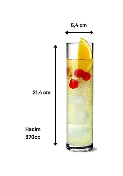 6'lı Pub Serisi Uzun Kokteyl - Collins Bardağı 370cc