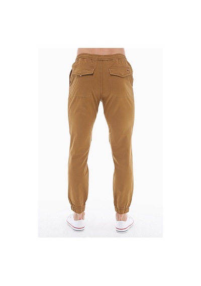 Cedy Denim Erkek Lastikli Mevsimlik Gabardin Jogger Bağcıklı Pantolon C314 Camel