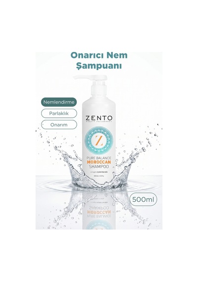 Zento Moroccan Onarıcı Nem Veren Saç Bakım Şampuan 500 ML