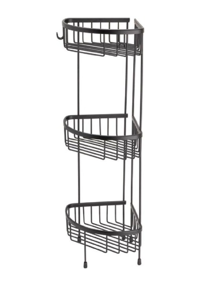 Banyo Duş Raf Sistemi Siyah Renk 647x196x250 Mm 7/8 Yaş