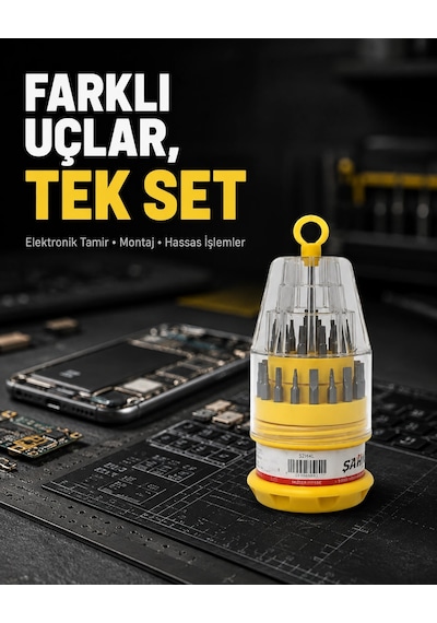 Zenvia Elektronik Tamir Tornavida Seti Ateşe Dayanıklı Ve Ergonomik Znv2026