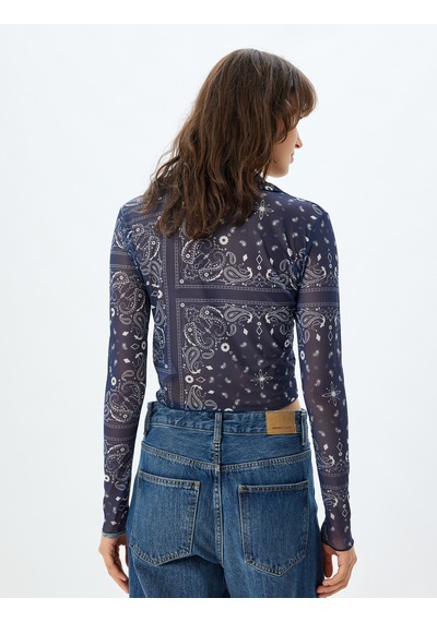 Koton Yarı Transparan Tül Crop Gömlek Floral Desenli Uzun Kollu Beyaz Desenli 5wak60018ek Beyaz Desenli Koton Yarı Transparan Tül Crop Gömlek Floral Desenli Uzun Kollu Beyaz Desenli 5wak60018ek Beyaz Desenli