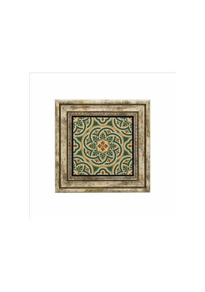 Bizans Deseni Baskılı Taş Tablo 25x25 537