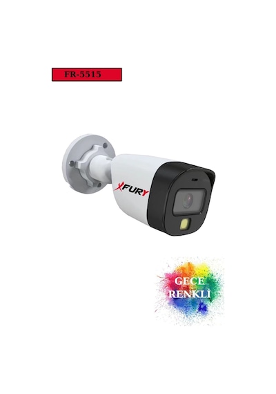 Fury Gece Renkli - 5mp Lens 1080p Full Hd Ahd Güvenlik Kamerası Ultra Led Renkli Gece Görüş
