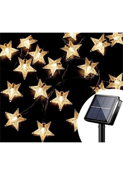 Su Geçirmez Solar Güneş Enerjili 8 Fonksiyonlu Günışığı 7 Metre 30 Yıldızlı Led Aydınlatma