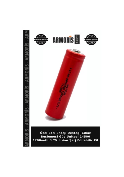 Özel Seri Enerji Desteği Cihaz Beslemesi Güç Ünitesi 14500 1200mah 3.7v Li-ion Şarj Edilebilir Pil