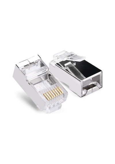 Cat6 Metal Rj45 Jack Konnektör Uç Ethernet Modem Jak 50 Adet