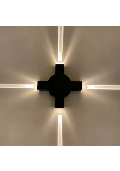 Elektrikle Çalışır, 4 Watt, Modern Tasarım İç Ve Dış Mekan Duvar Apliği, 3200 Kelvin, 220v Led Aplik Siyah
