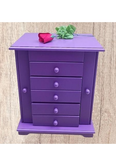 Hobi Erdl Model90524 7çekmece Aynalı Makyaj Şifonyer Kutu Mor Renk El Yapımı Hobi Erdl Model90524 7çekmece Aynalı Makyaj Şifonyer Kutu Mor Renk El Yapımı
