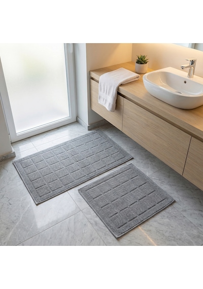 Elsim Home Kareli Paspas Seti Gri