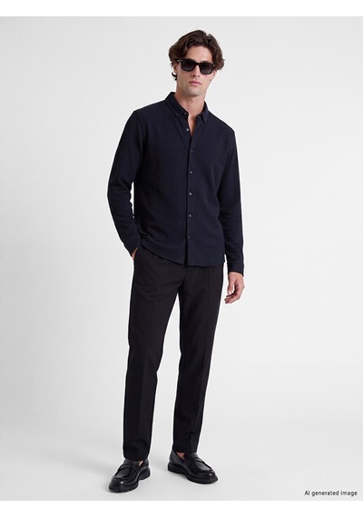 Lcw Vision Lacivert Slim Fit Dokulu Erkek Gömlek